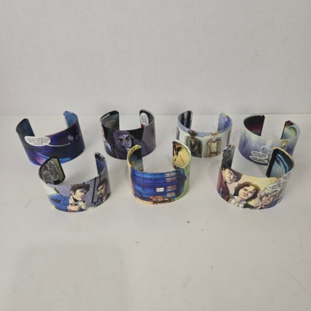 Dr. Who cuff bracelets, Qty 7